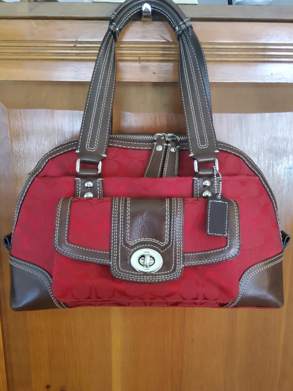 Authentic Vintage Hampton Signature Domed Satchel Beyond EUC